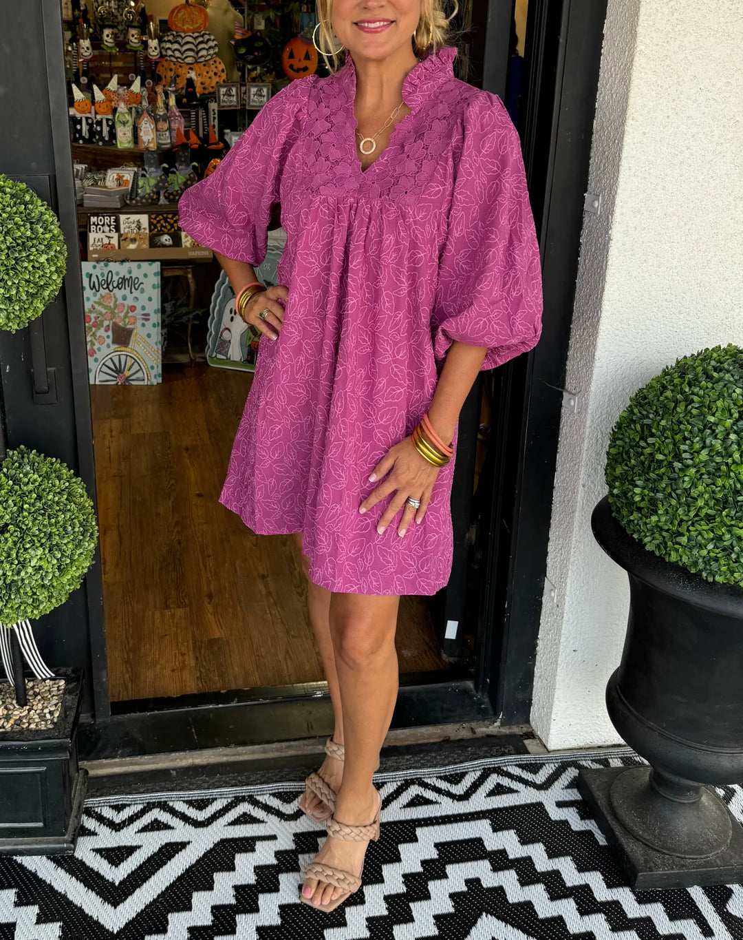 Izabella - Lace Jacquard Dress
