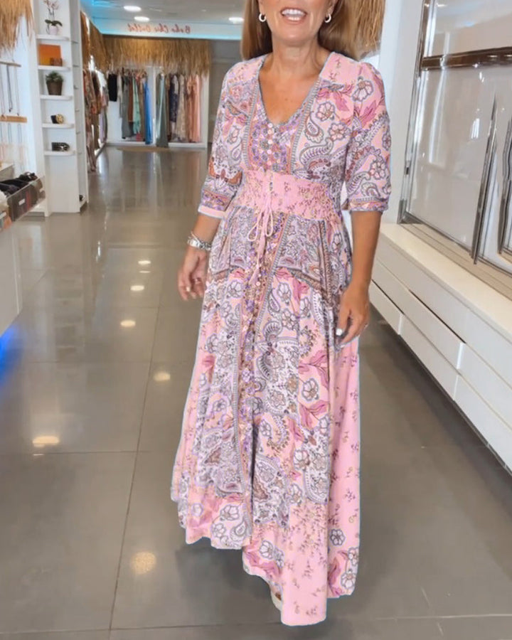 Regan - V-Neck Long Dress