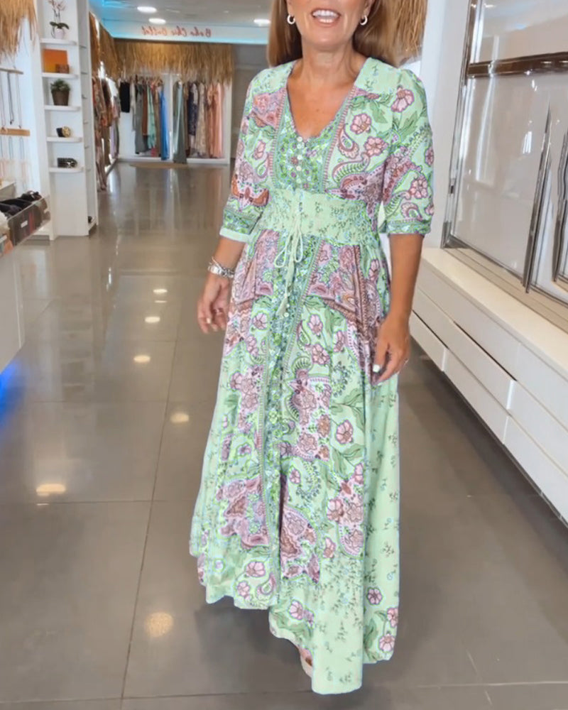 Regan - V-Neck Long Dress