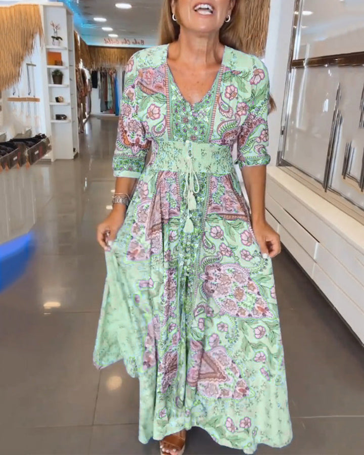 Regan - V-Neck Long Dress