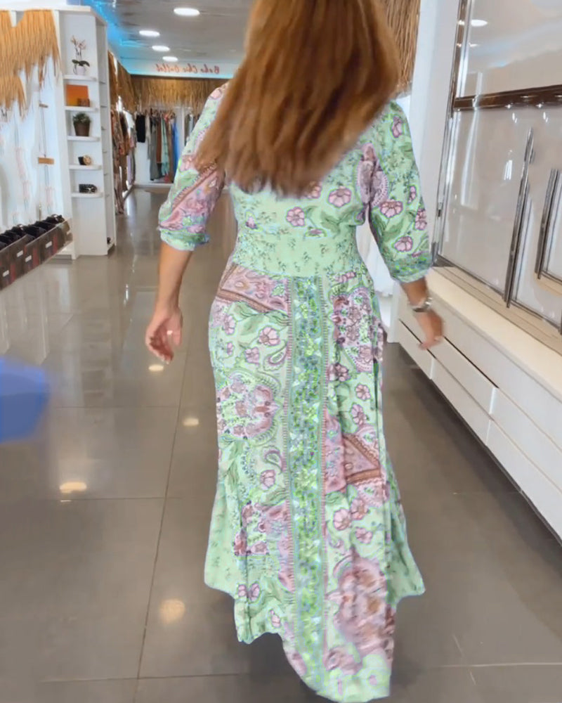 Regan - V-Neck Long Dress