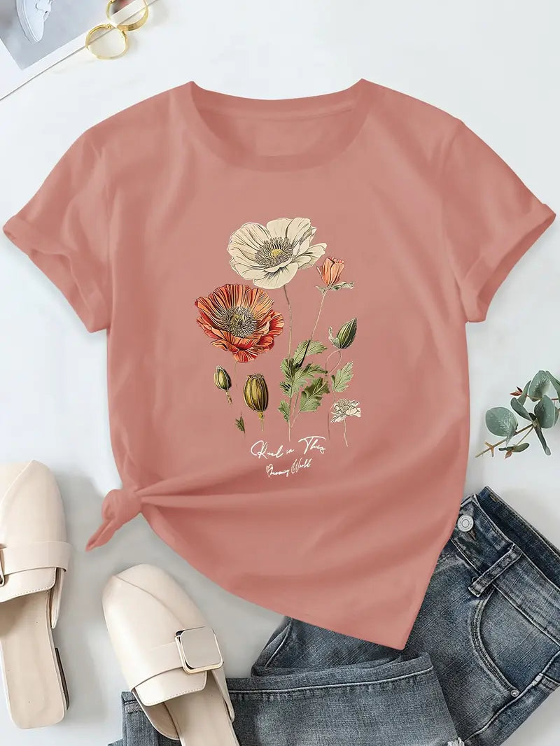 Elsa - Floral Print T-Shirt