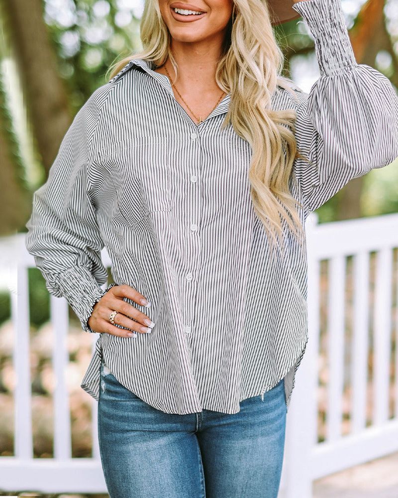 Blaine - Oversized Striped Shirt