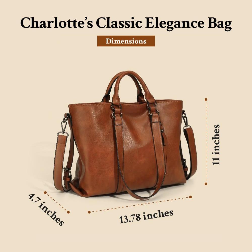 Charlotte™ Classic Elegance | Vintage Tote Bag