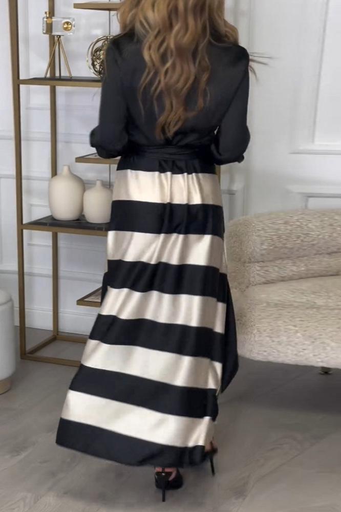 Emma - Elegant Striped Dress