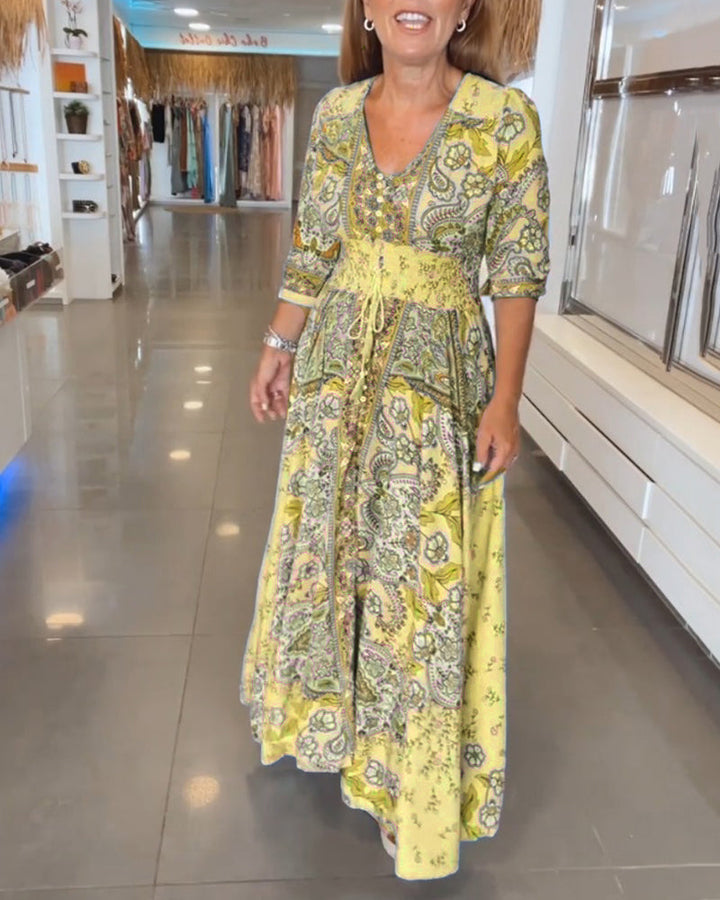 Regan - V-Neck Long Dress