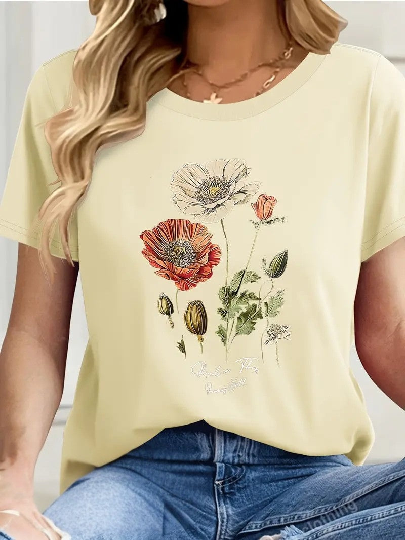 Elsa - Floral Print T-Shirt