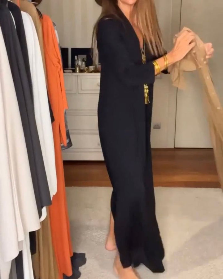 Claudia - Flowy V-Neck Dress