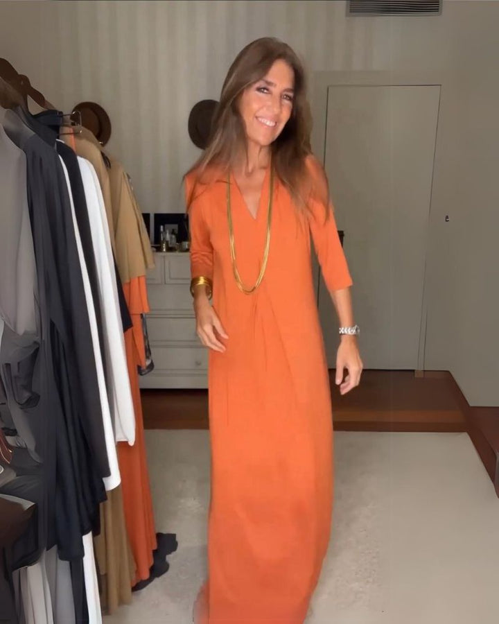 Claudia - Flowy V-Neck Dress