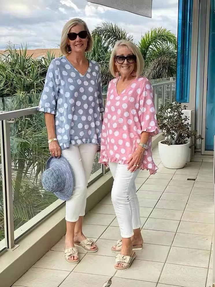 Noemi - V-Neck Printed Top