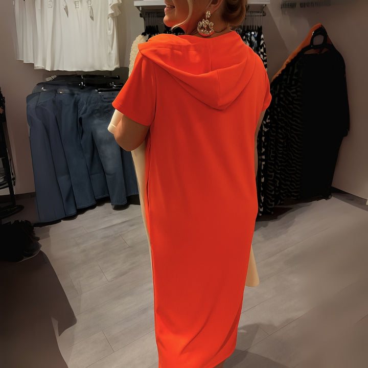 Alexa - Short Sleeve Hooded Dress