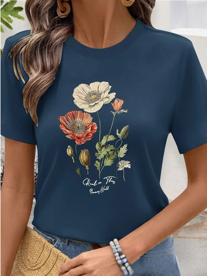 Elsa - Floral Print T-Shirt