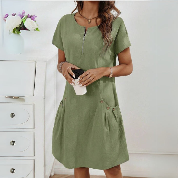 Luella - Half-Zip Midi Dress