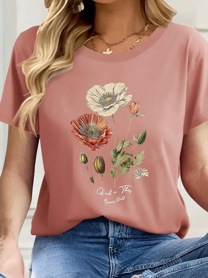 Elsa - Floral Print T-Shirt