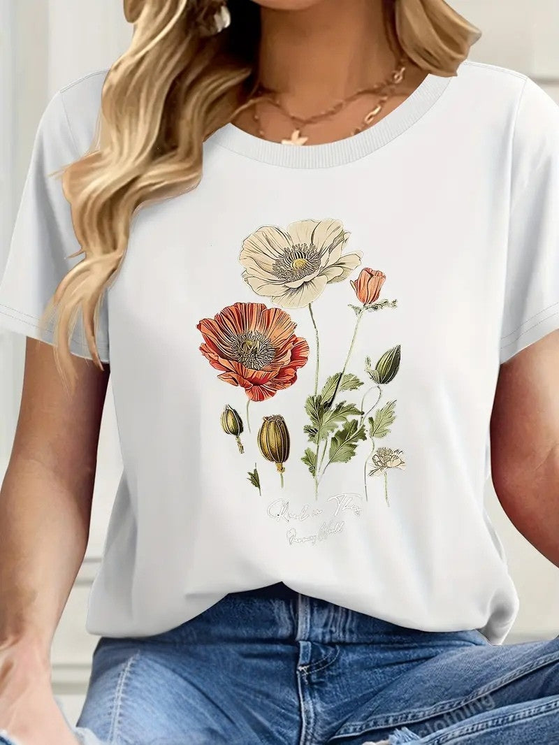 Elsa - Floral Print T-Shirt