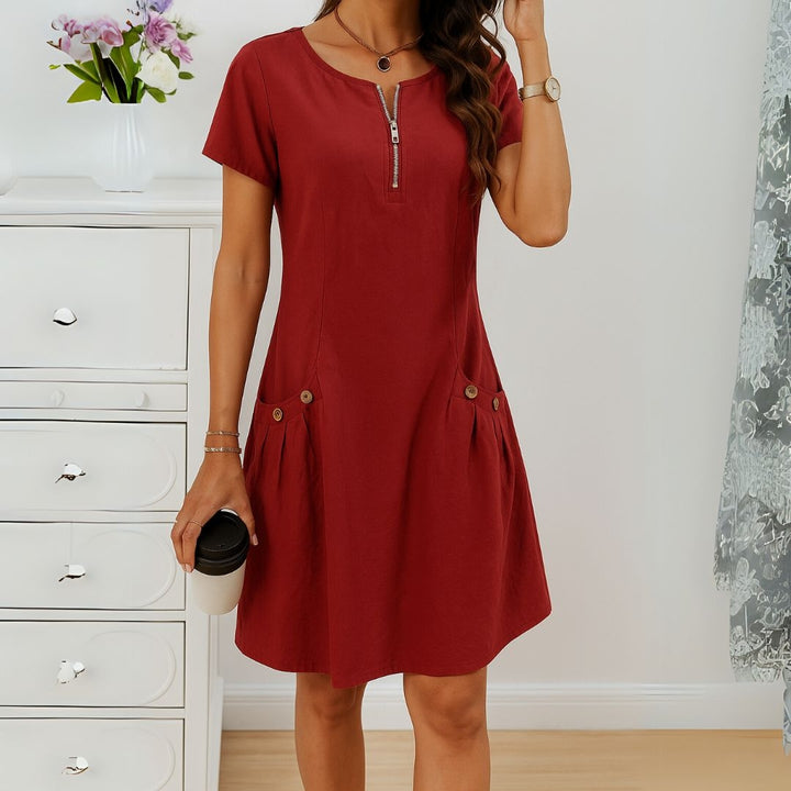 Luella - Half-Zip Midi Dress