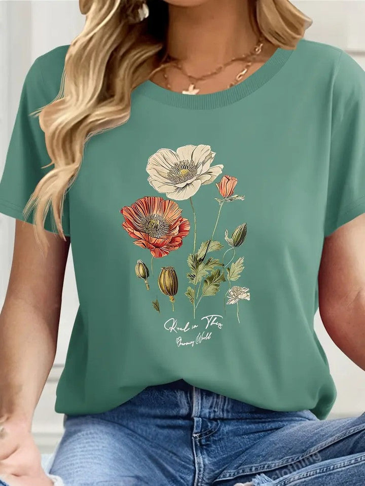 Elsa - Floral Print T-Shirt