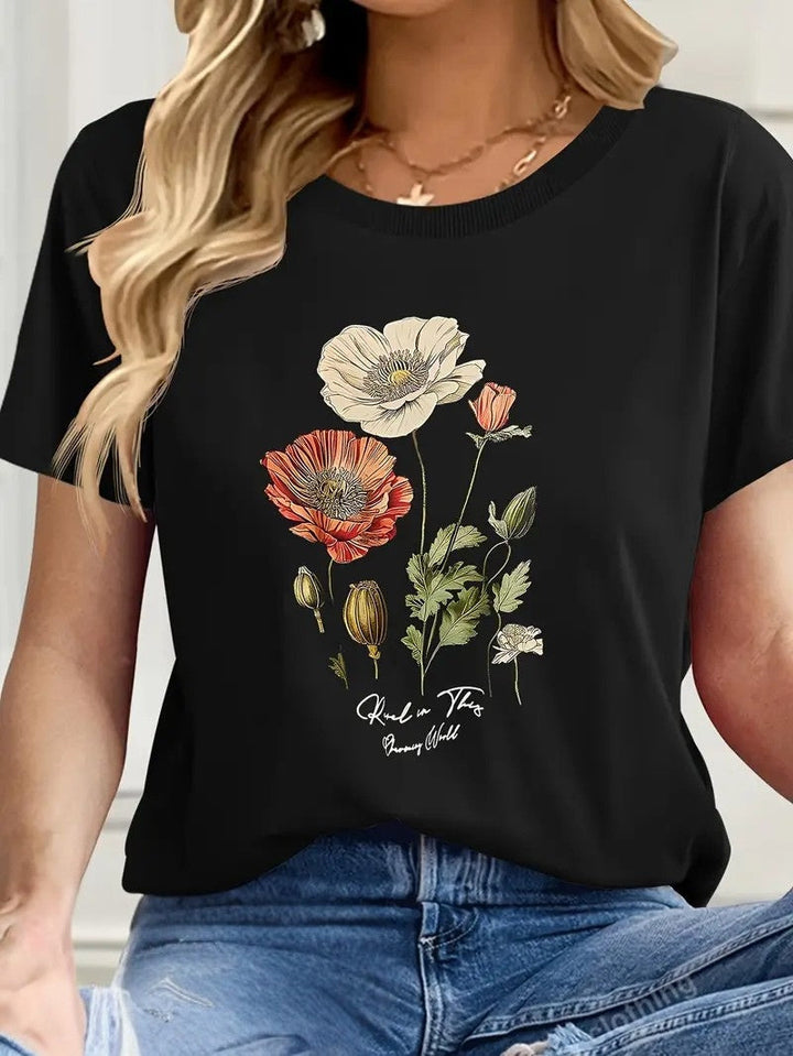 Elsa - Floral Print T-Shirt