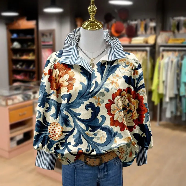 Paola - Vintage Floral Blouse