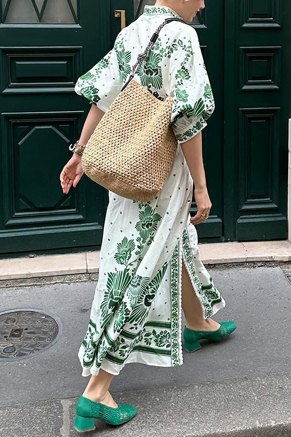 Nancy - Floral Button Shirt Dress