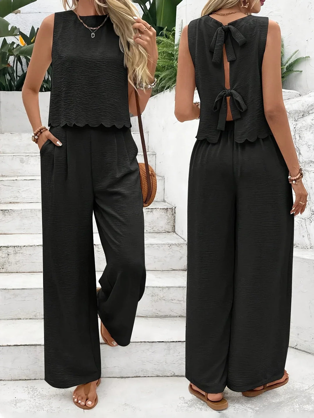 Chloe - Lace-Up Lounge Co-ord