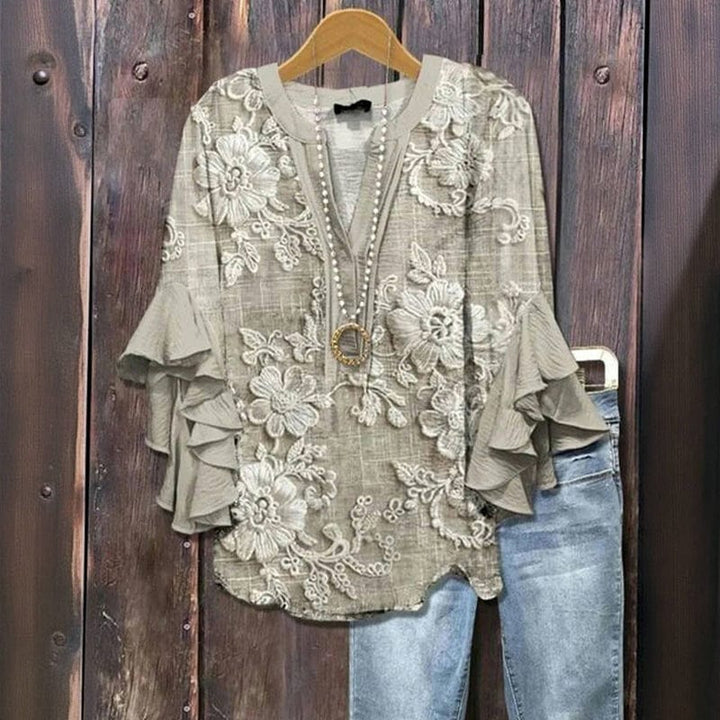 Leilani - Floral Ruffle Blouse