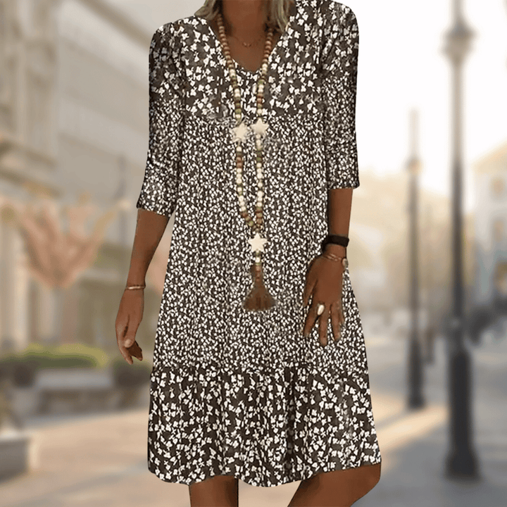 Sophia - Floral Print Midi Dress