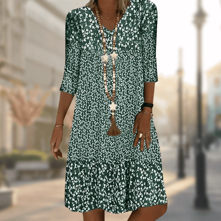 Sophia - Floral Print Midi Dress