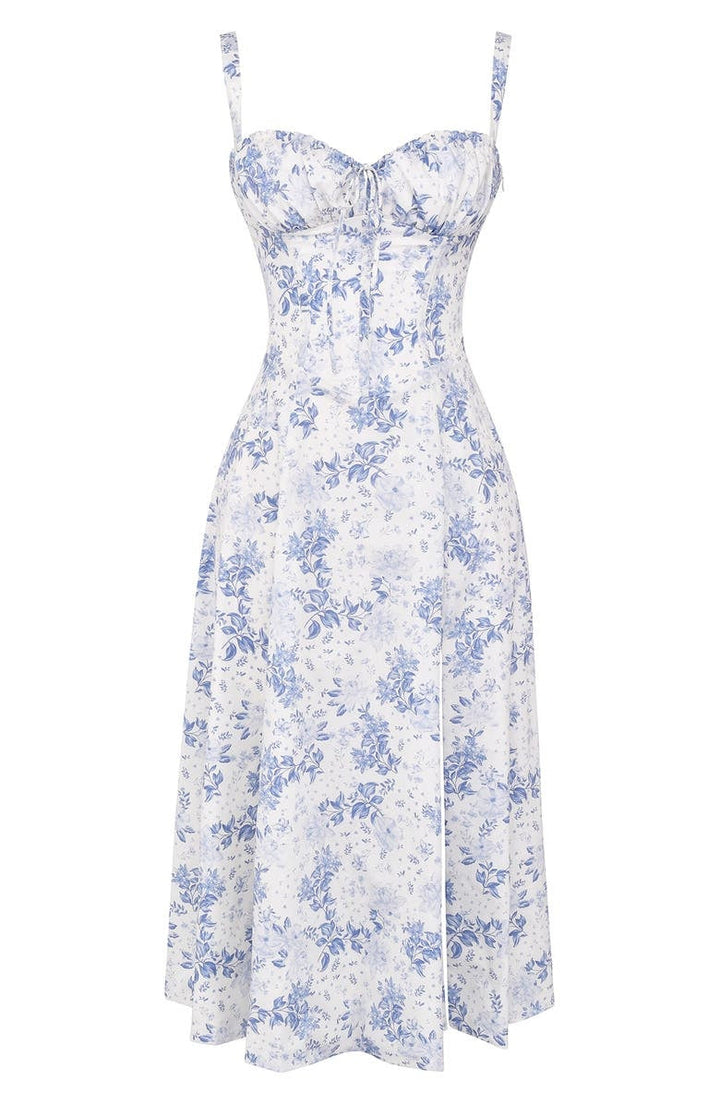 Rose - Tie Front Slit Dress