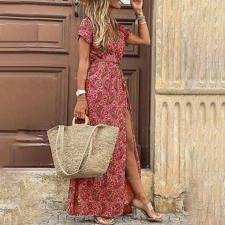 Cynthia - Side Slit Boho Dress
