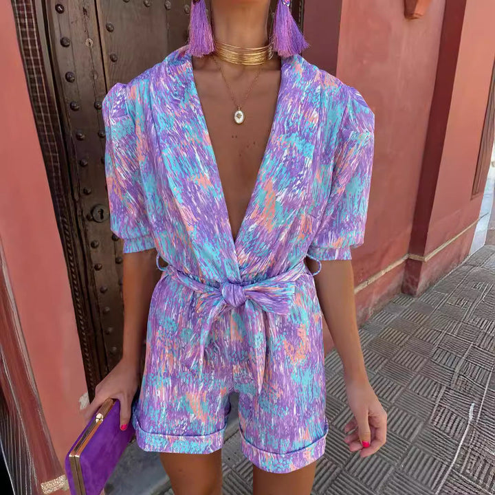 Amiri - Chic V-Neck Playsuit