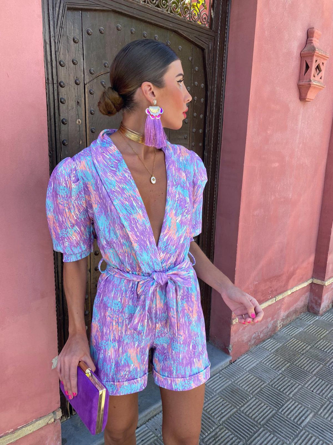 Amiri - Chic V-Neck Playsuit