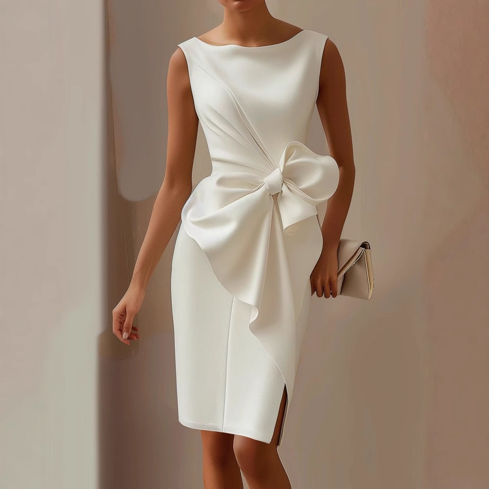 Barbara - Sleeveless Twist Front Dress