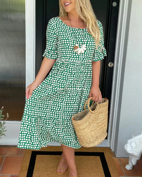 Caitlin - Tiered Printed Dress