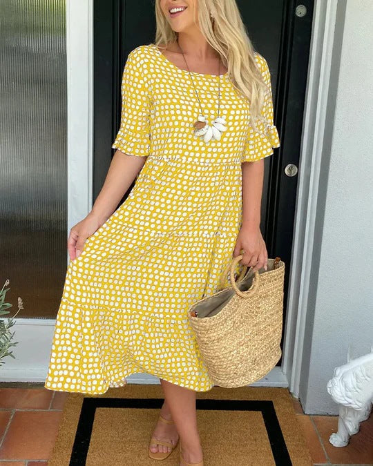 Caitlin - Tiered Printed Dress