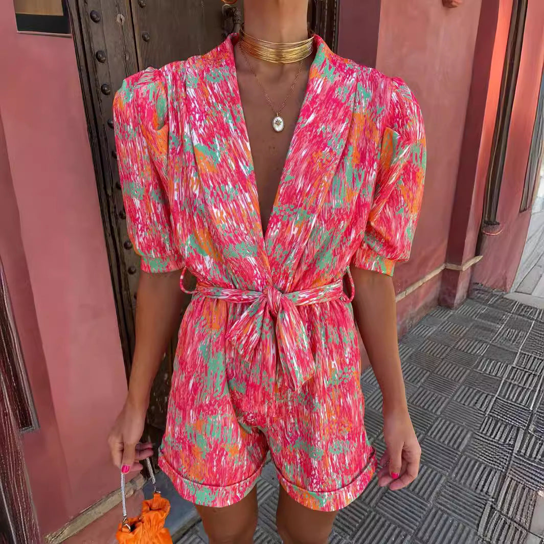 Amiri - Chic V-Neck Playsuit