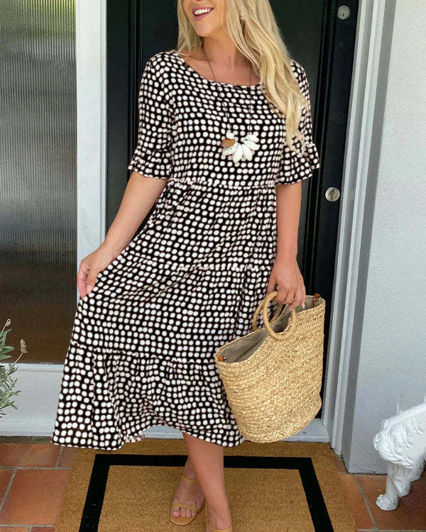 Caitlin - Tiered Printed Dress