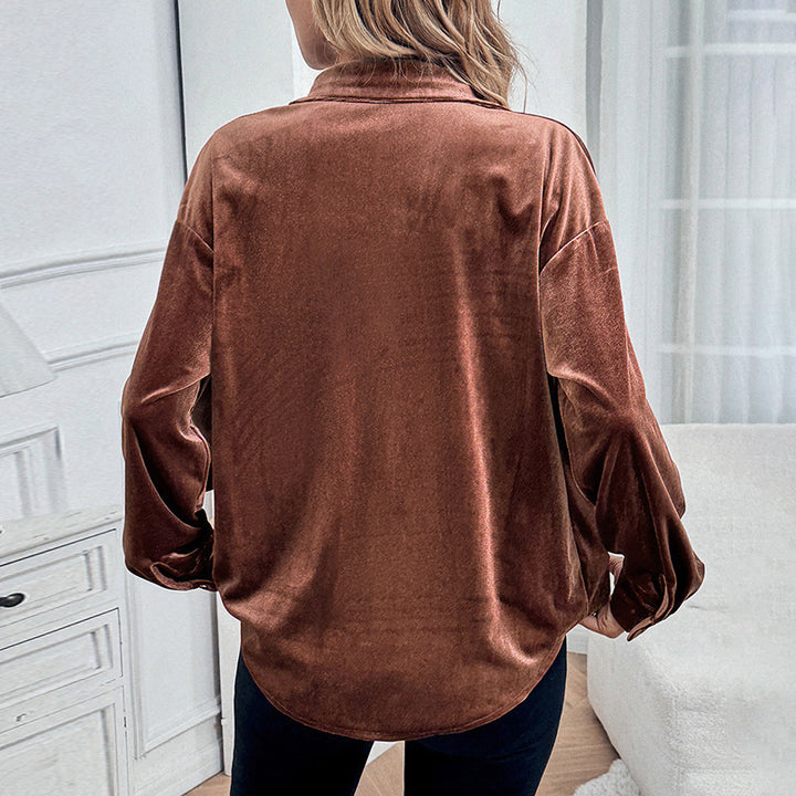 Clementine - Relaxed Velvet Shirt