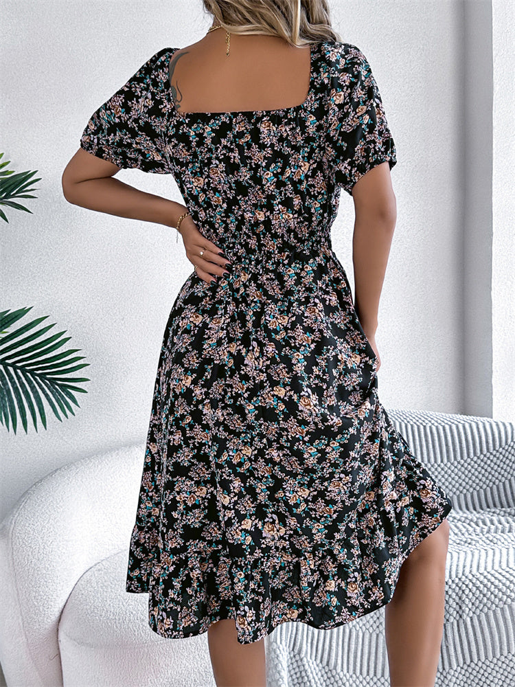Millie - Waisted Floral Dress