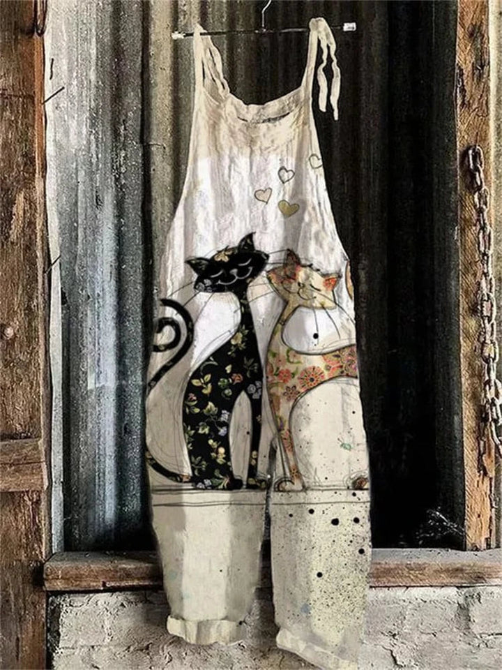 Aubrie - Summer Feline Jumpsuit