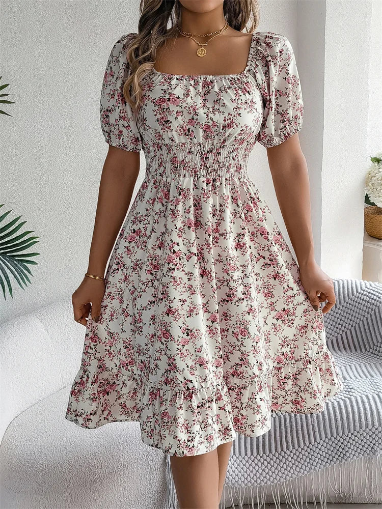Millie - Waisted Floral Dress