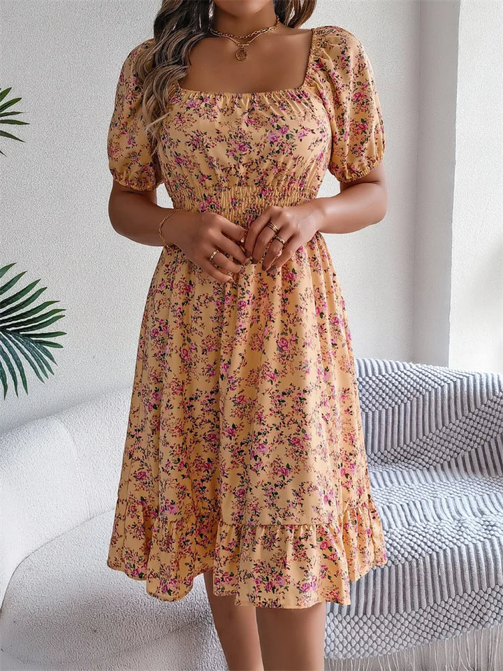 Millie - Waisted Floral Dress