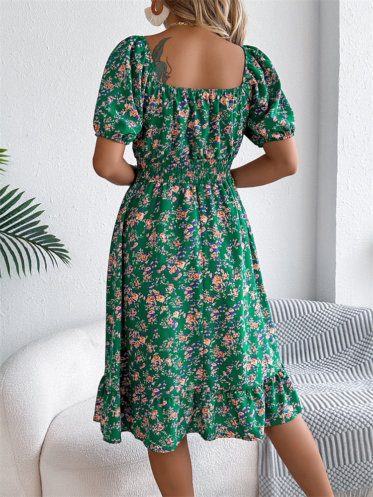 Millie - Waisted Floral Dress