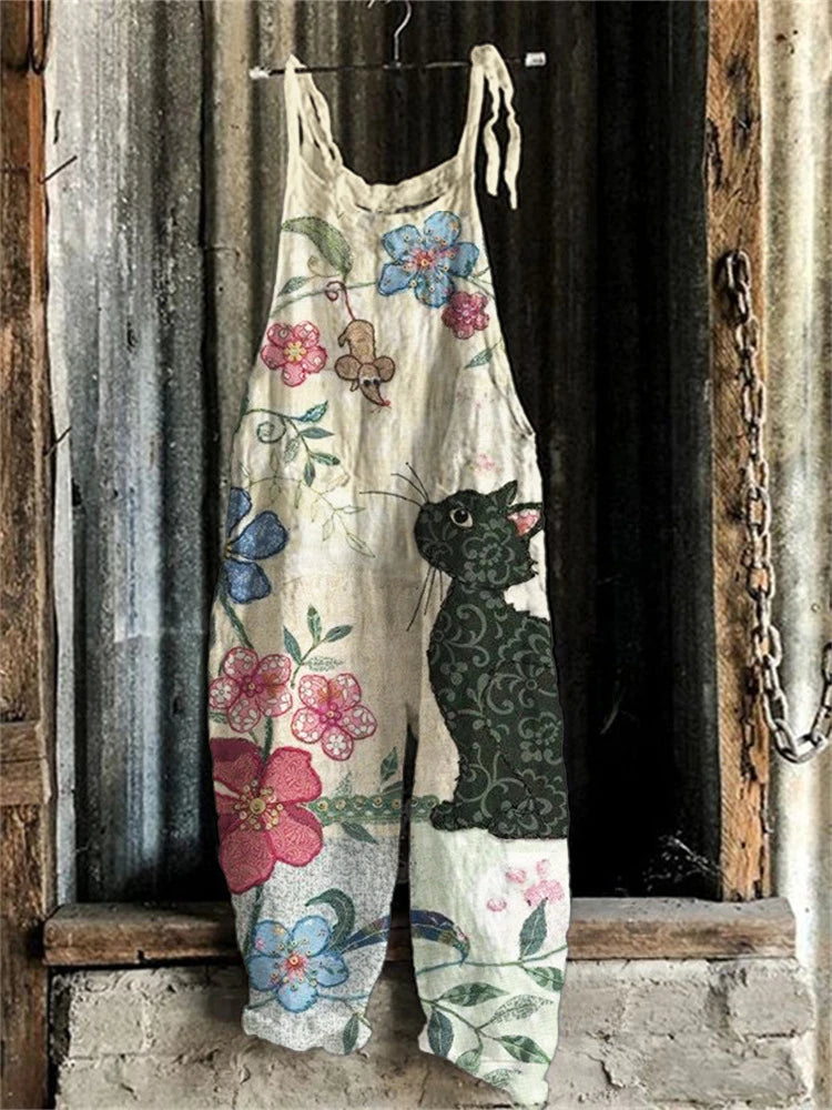 Aubrie - Summer Feline Jumpsuit