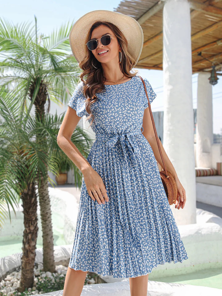 Valerie - Floral Pleated Dress