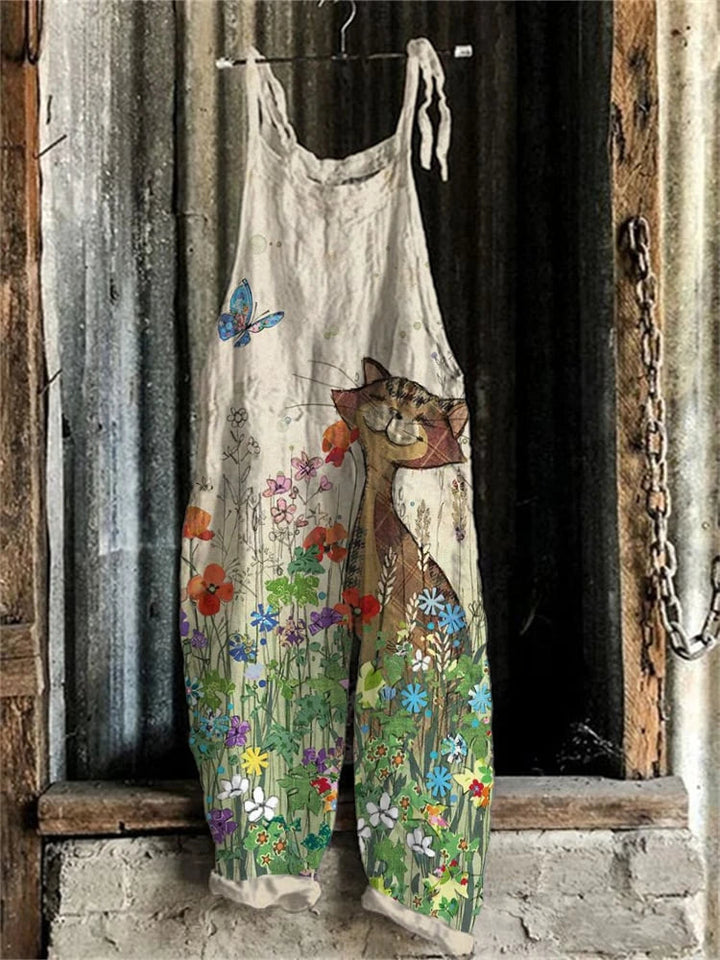 Aubrie - Summer Feline Jumpsuit