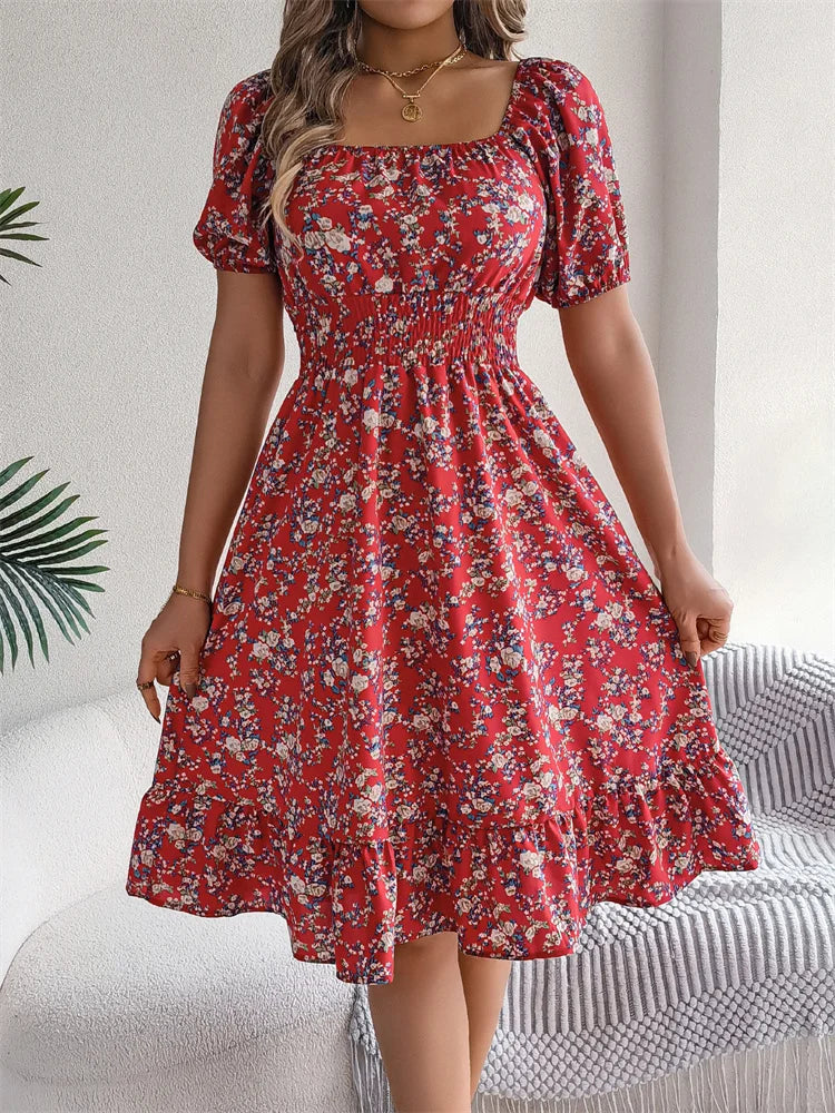 Millie - Waisted Floral Dress