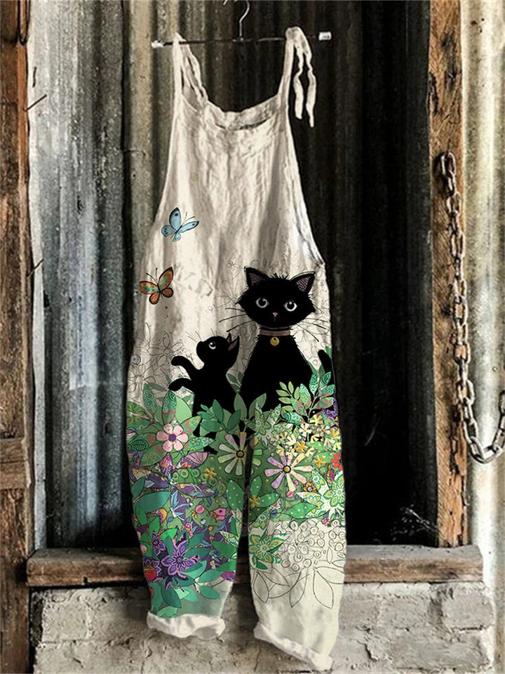 Aubrie - Summer Feline Jumpsuit