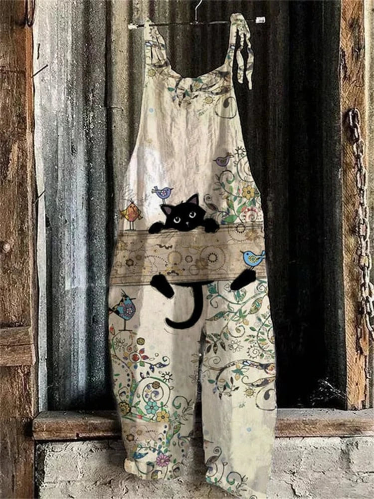 Aubrie - Summer Feline Jumpsuit