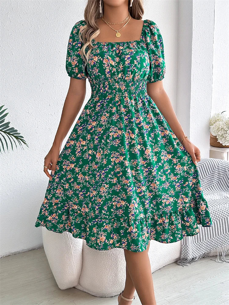 Millie - Waisted Floral Dress